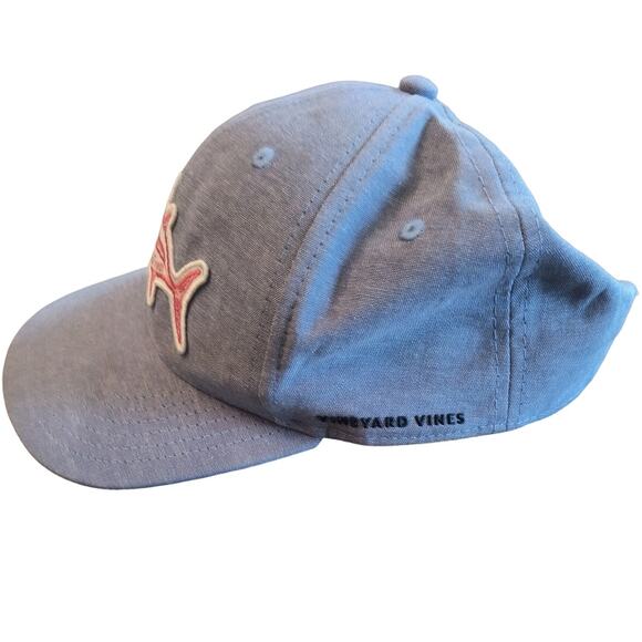 Vineyard Vines Fish Logo Baseball Cap Men's One Size Snapback Blue Adjustable - Picture 3 of 7